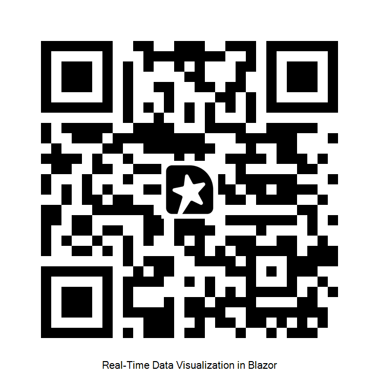 QR code that opens the Sessionize feedback form for Real-Time Data Visualization in Blazor.